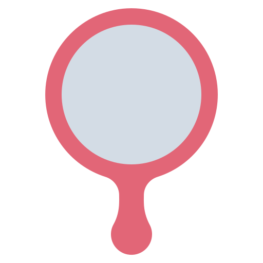 espejo de mano Generic color fill icono