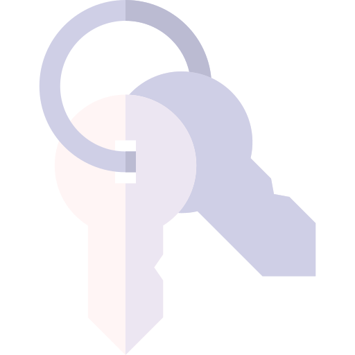 llave de casa Basic Straight Flat icono