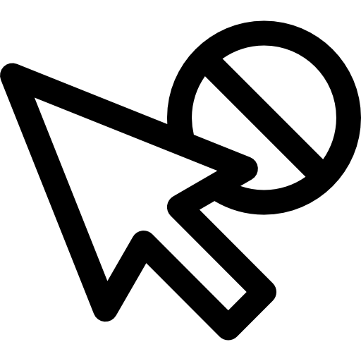 verbotener cursor Curved Lineal icon