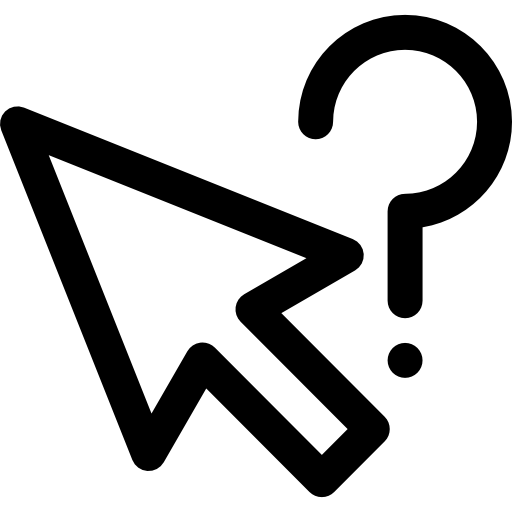 Question Mark Cursor Curved Lineal icon