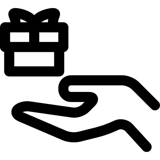 선물 기부 Curved Lineal icon