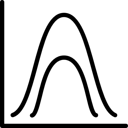 gráfico de linea Neung Lineal icono