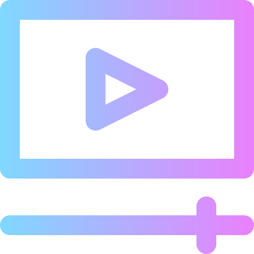 reproductor de video Super Basic Rounded Gradient icono