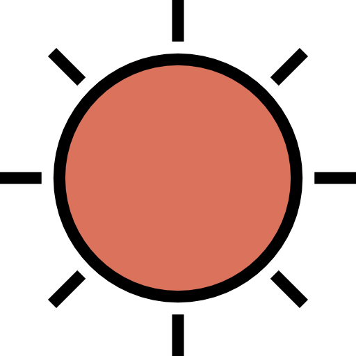 солнце geotatah Lineal Color иконка