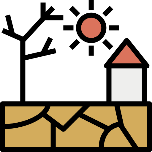 干ばつ geotatah Lineal Color icon