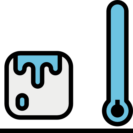temperatura geotatah Lineal Color ikona