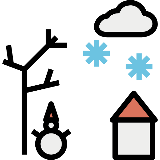 Зима geotatah Lineal Color иконка