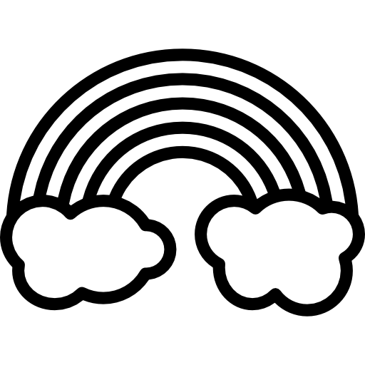 regenboog geotatah Lineal icoon