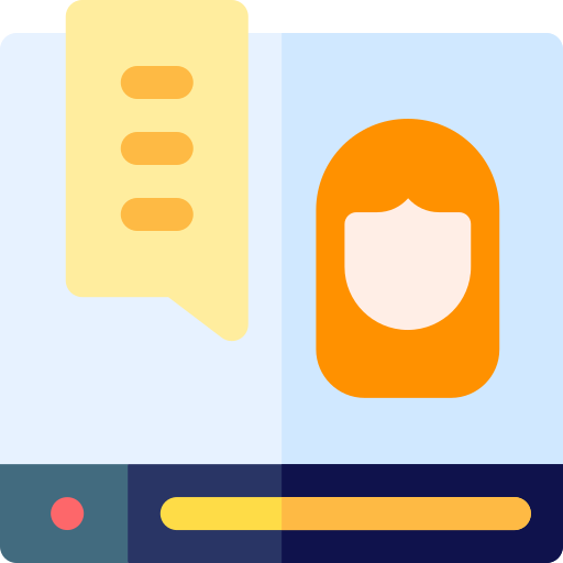 Interview Basic Rounded Flat icon