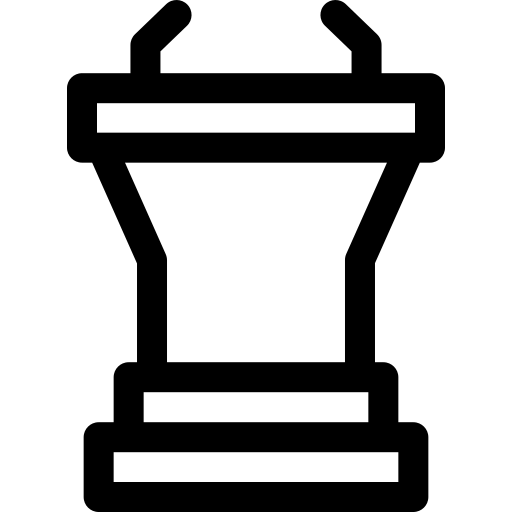 lutrin Basic Rounded Lineal Icône