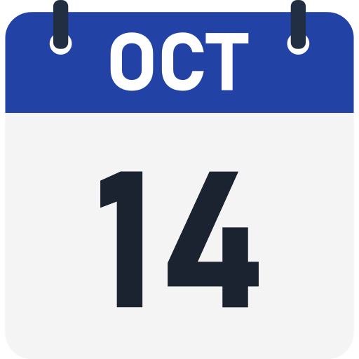 October 14 Generic color fill icon