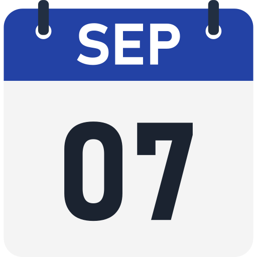 7 września Generic color fill ikona