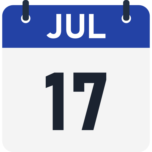 July 17 Generic color fill icon