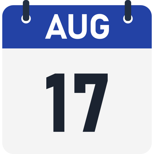 August 17 Generic color fill icon