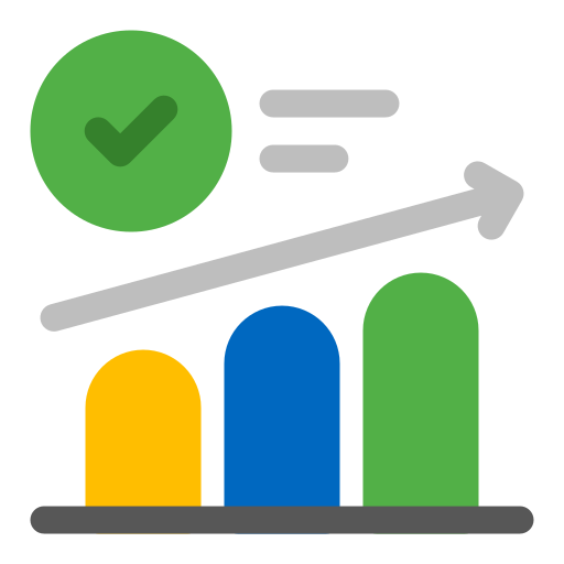 Bar chart Generic color fill icon