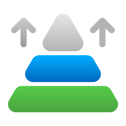 piramide grafiek Generic gradient fill icoon
