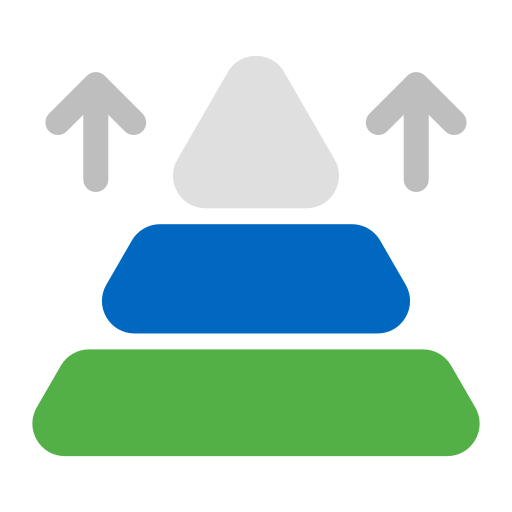 piramide grafiek Generic color fill icoon