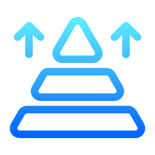 Пирамидальная диаграмма Generic gradient outline иконка