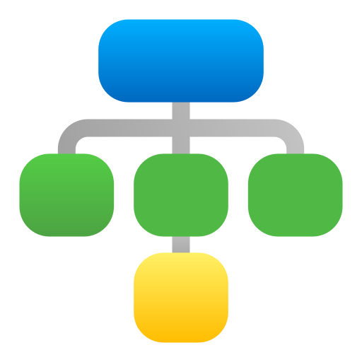 struktura hierarchiczna Generic gradient fill ikona