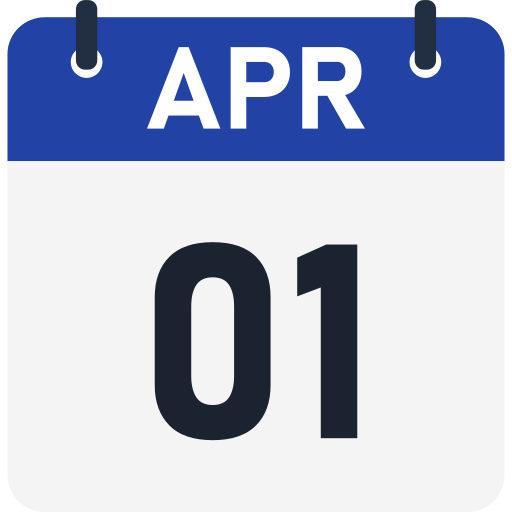 1. april Generic color fill icon