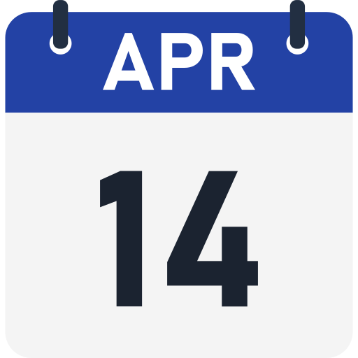 14 aprile Generic color fill icona