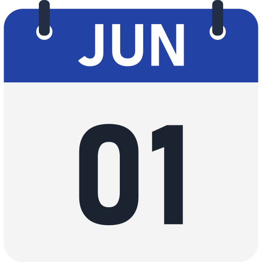 1 czerwca Generic color fill ikona