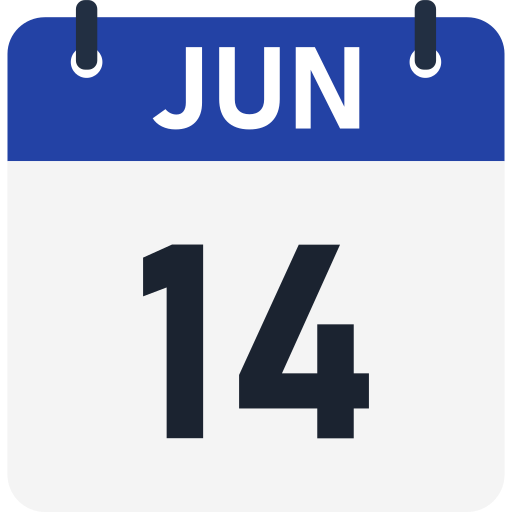14 de junio Generic color fill icono