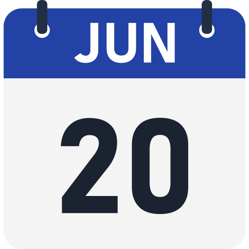 20. juni Generic color fill icon