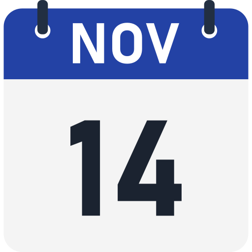 14 novembre Generic color fill icona