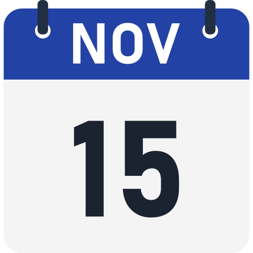 15. november Generic color fill icon