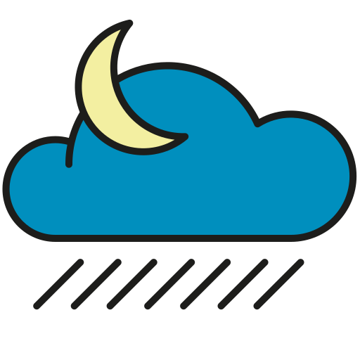 Night rain Generic color lineal-color icon