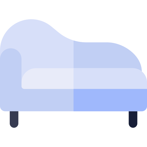 Chaise longue Basic Rounded Flat icon