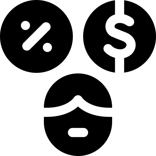 dług Basic Rounded Filled ikona