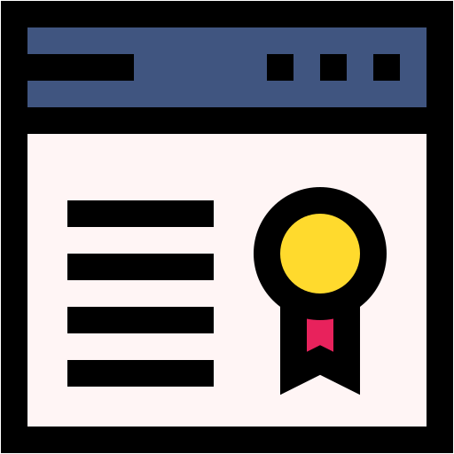 certificato in linea Generic color lineal-color icona