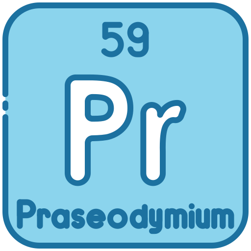 Praseodymium Generic color lineal-color icon