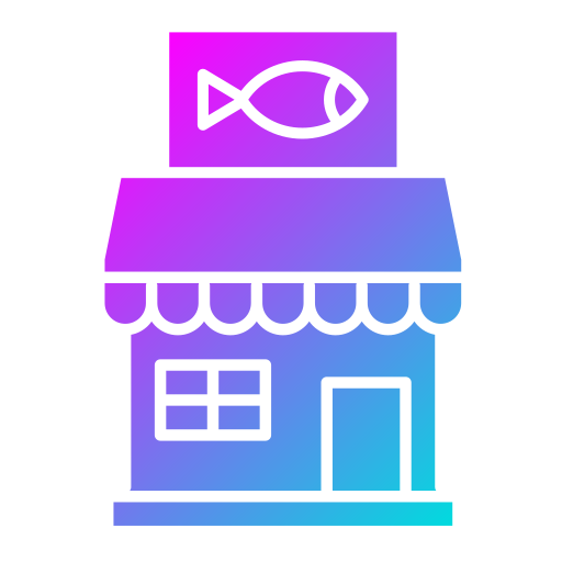 Рыбный магазин Generic gradient fill иконка