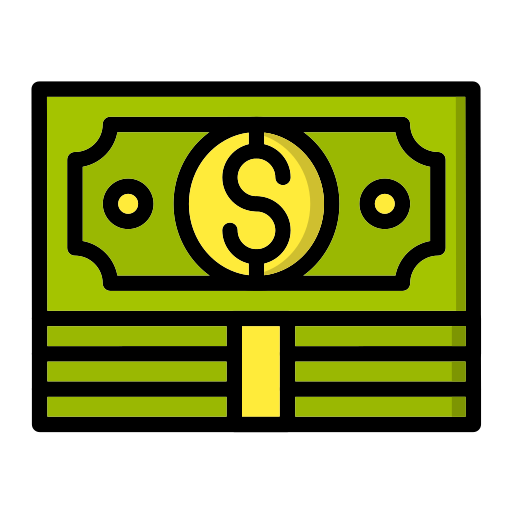 Банкнота доллара Generic color lineal-color иконка