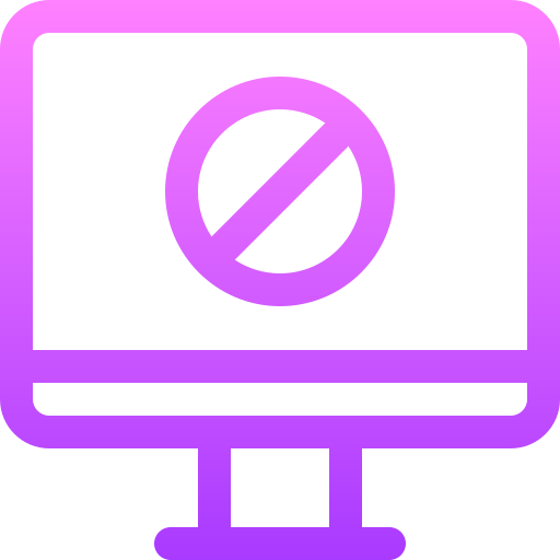 Banned Basic Gradient Lineal color icon