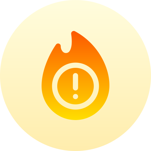 Fire Basic Gradient Circular icon