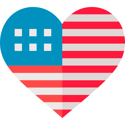 United states of america Basic Straight Flat icon