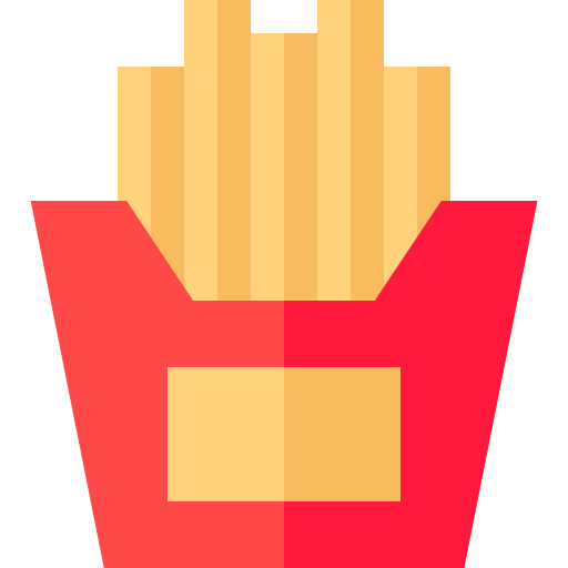pommes frittes Basic Straight Flat icon