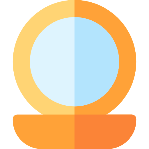 鏡 Basic Rounded Flat icon