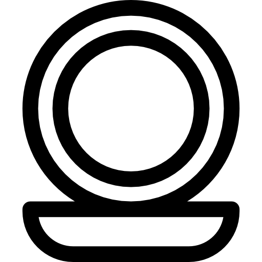 espejo Basic Rounded Lineal icono