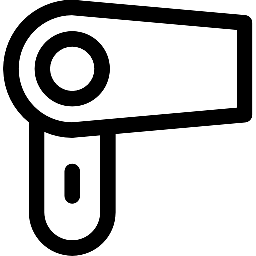 secador de pelo Basic Rounded Lineal icono