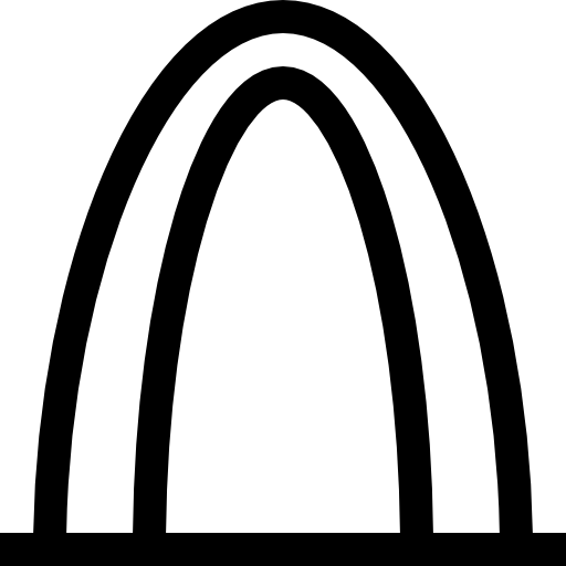 arco de la entrada Basic Straight Lineal icono