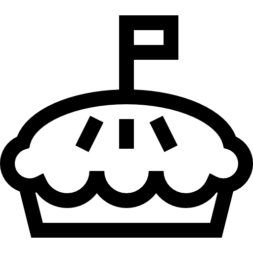 szarlotka Basic Straight Lineal ikona