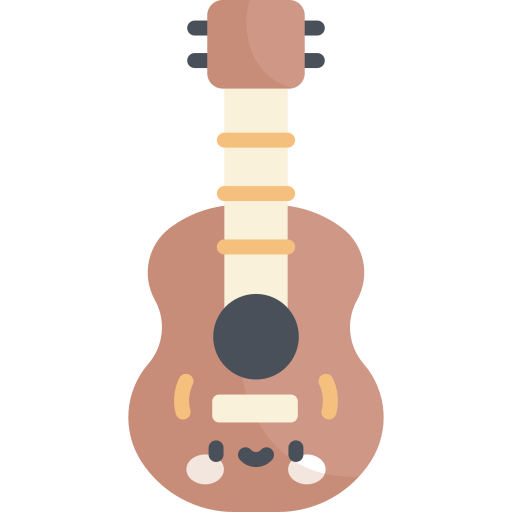 Акустическая гитара Kawaii Flat иконка