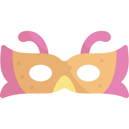 masque pour les yeux Kawaii Flat Icône