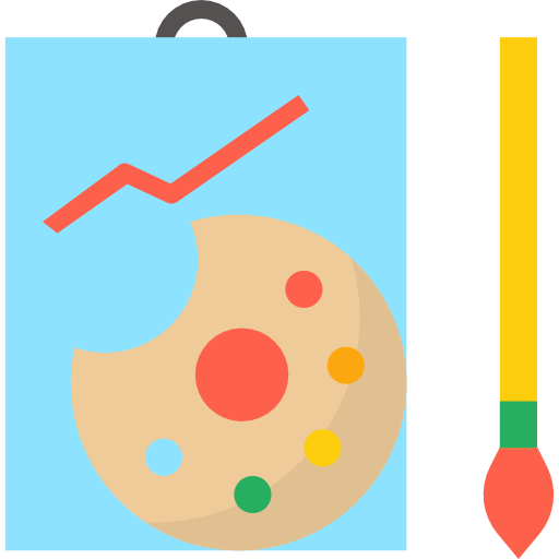 paleta kolorów geotatah Flat ikona
