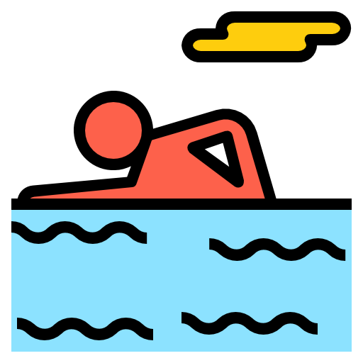 nadando geotatah Lineal Color icono